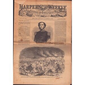 Harpers Weekly Nov 9 1861 Santa Rosa Island Civil War Newspaper Vol V No 254